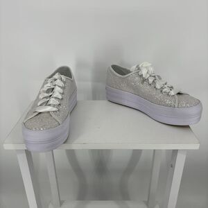 Keds X Kate Spade Glitter Platform Sneakers
